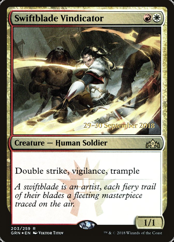 Swiftblade Vindicator [Guilds of Ravnica Prerelease Promos] | L.A. Mood Comics and Games