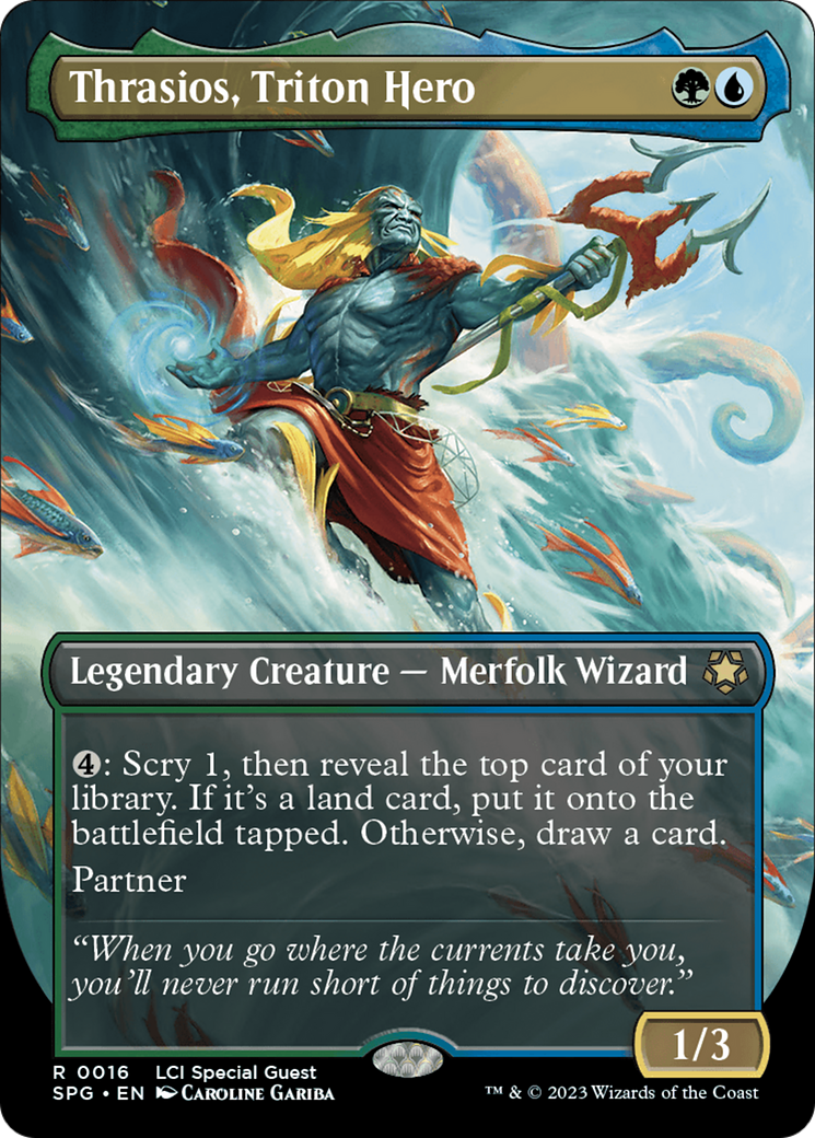 Thrasios, Triton Hero (Borderless) [The Lost Caverns of Ixalan Special Guests] | L.A. Mood Comics and Games
