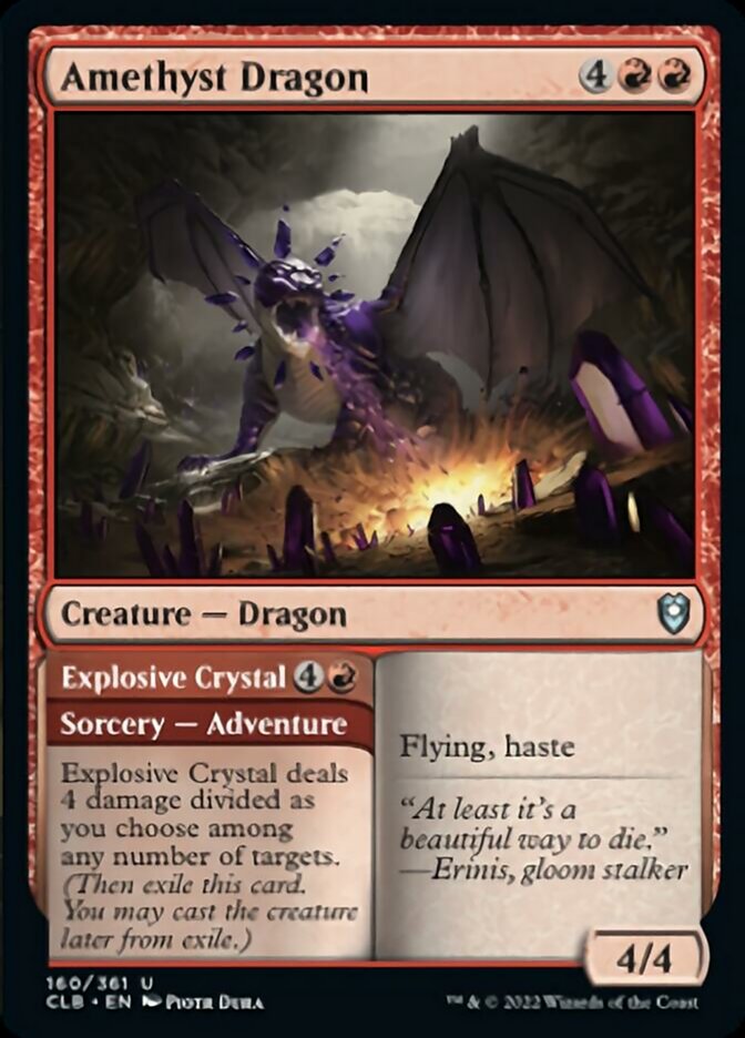 Amethyst Dragon // Explosive Crystal [Commander Legends: Battle for Baldur's Gate] | L.A. Mood Comics and Games