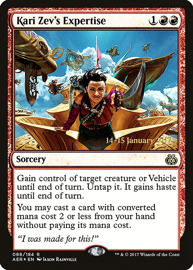 Kari Zev's Expertise [Aether Revolt Prerelease Promos] | L.A. Mood Comics and Games