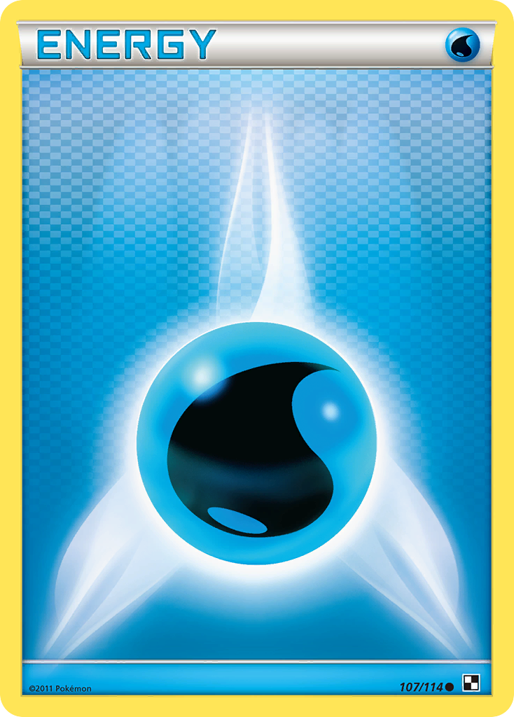 Water Energy (107/114) [Black & White: Base Set] | L.A. Mood Comics and Games
