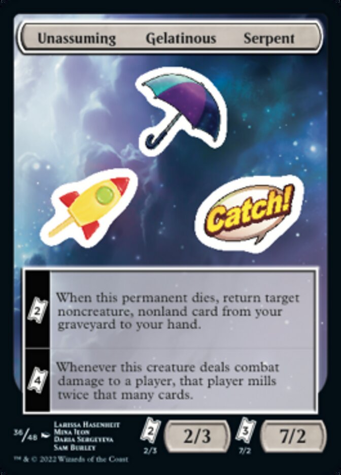 Unassuming Gelatinous Serpent [Unfinity Stickers] | L.A. Mood Comics and Games