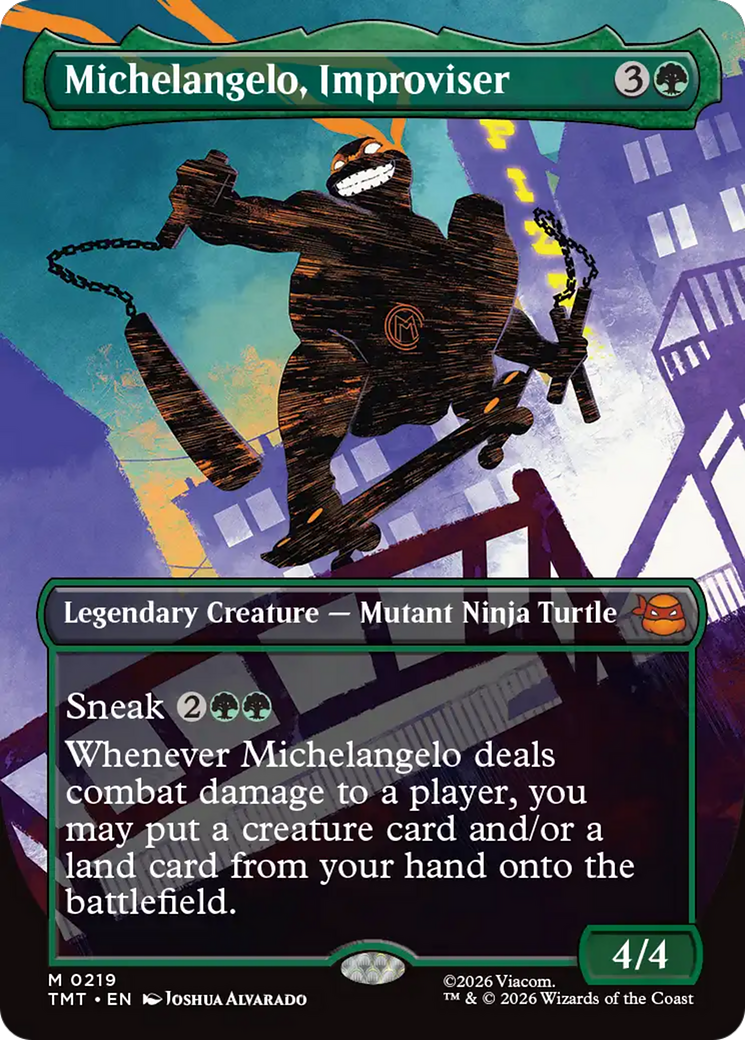 Michelangelo, Improviser (Borderless) [Teenage Mutant Ninja Turtles] | L.A. Mood Comics and Games