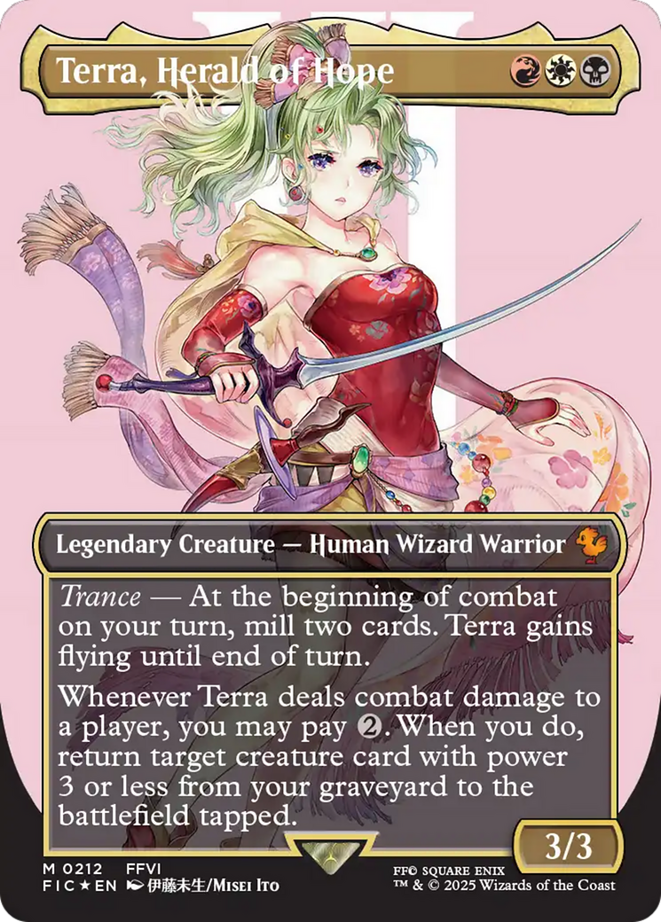 Terra, Herald of Hope (Borderless) (Surge Foil) [FINAL FANTASY Commander] | L.A. Mood Comics and Games