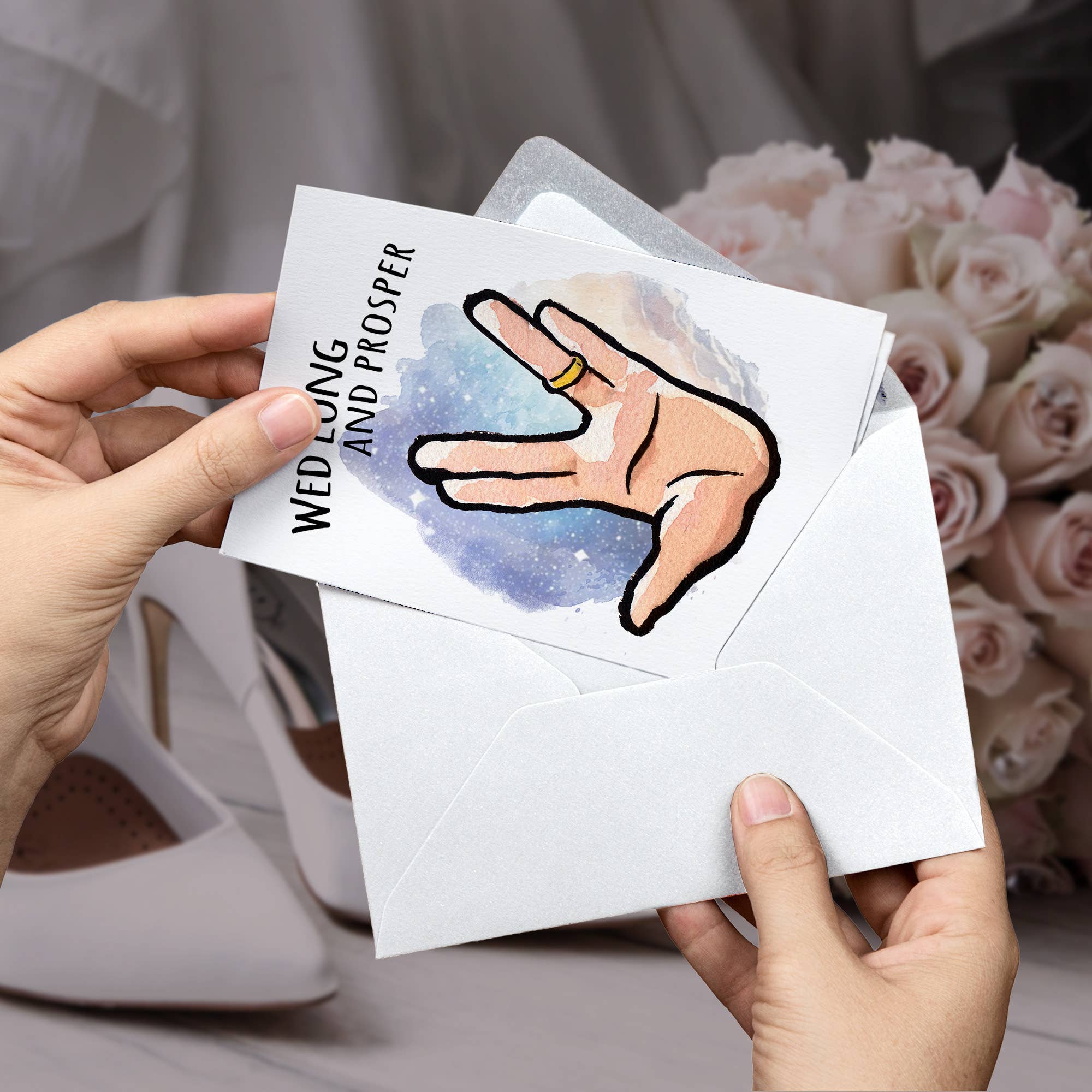 "Wed Long and Prosper" - Space Adventure Wedding Engagement | L.A. Mood Comics and Games