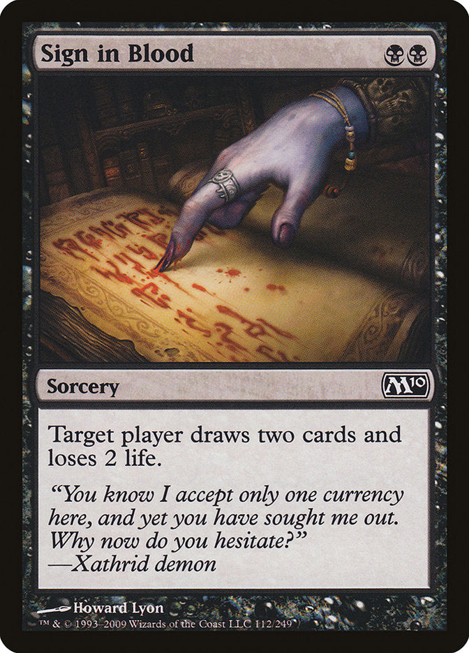Sign in Blood [Magic 2010] | L.A. Mood Comics and Games