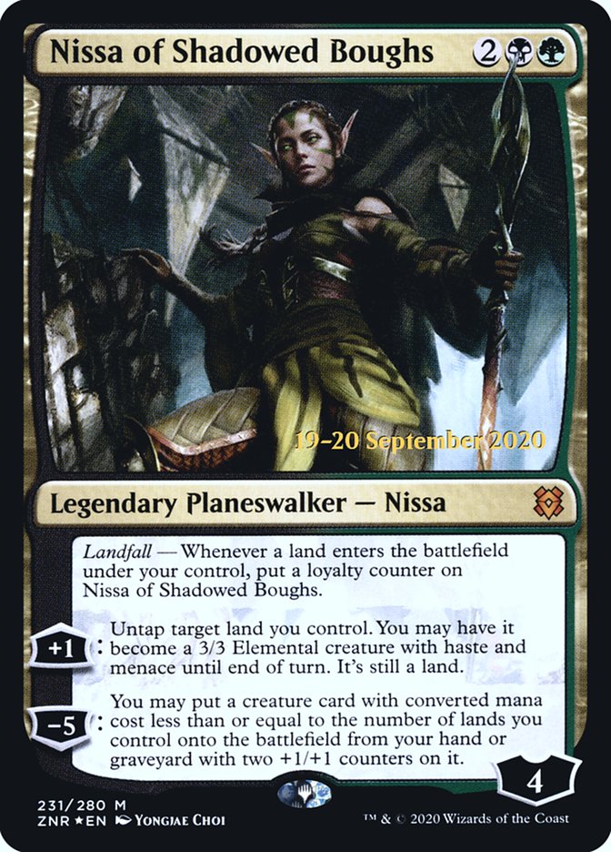 Nissa of Shadowed Boughs [Zendikar Rising Prerelease Promos] | L.A. Mood Comics and Games