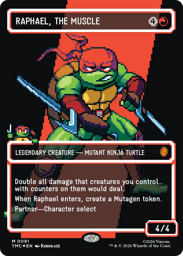 Raphael, the Muscle (0091) (Borderless) (Surge Foil) [Teenage Mutant Ninja Turtles Commander] | L.A. Mood Comics and Games