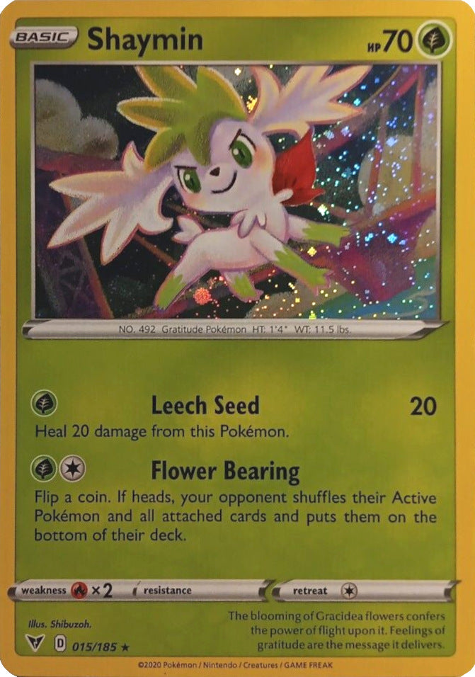 Shaymin (015/185) (Cosmos Holo) [Sword & Shield: Vivid Voltage] | L.A. Mood Comics and Games