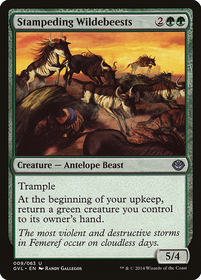 Stampeding Wildebeests (Garruk vs. Liliana) [Duel Decks Anthology] | L.A. Mood Comics and Games