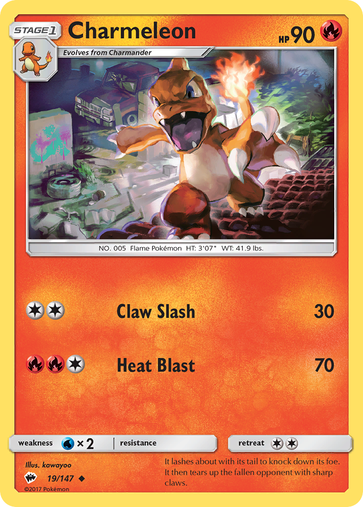 Charmeleon (19/147) [Sun & Moon: Burning Shadows] | L.A. Mood Comics and Games