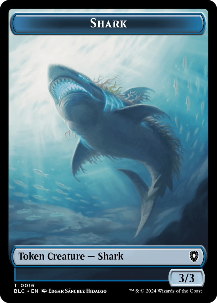 Bird (011) // Shark Double-Sided Token [Bloomburrow Commander Tokens] | L.A. Mood Comics and Games