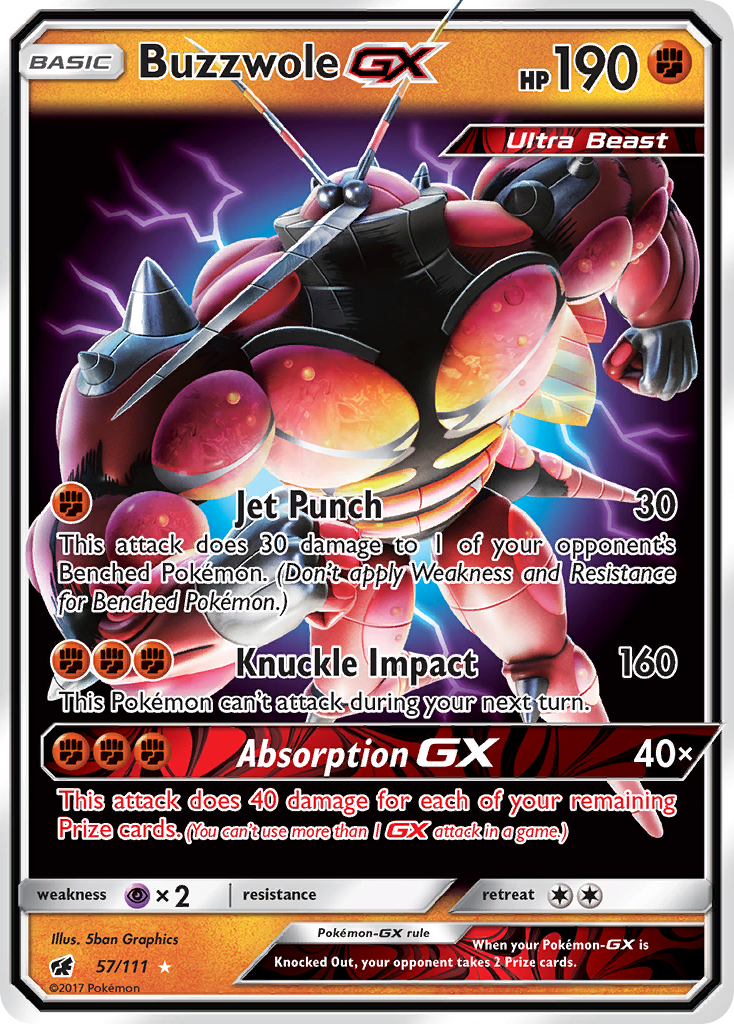 Buzzwole GX (57/111) [Sun & Moon: Crimson Invasion] | L.A. Mood Comics and Games