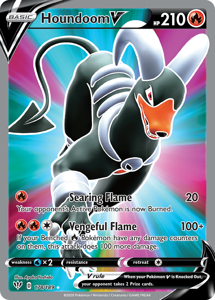 Houndoom V (178/189) [Sword & Shield: Darkness Ablaze] | L.A. Mood Comics and Games