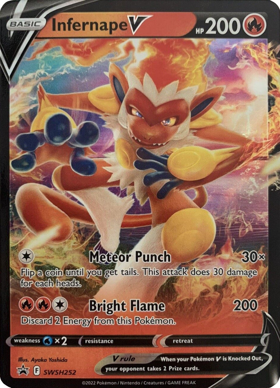 Infernape V (SWSH252) (Jumbo Card) [Sword & Shield: Black Star Promos] | L.A. Mood Comics and Games
