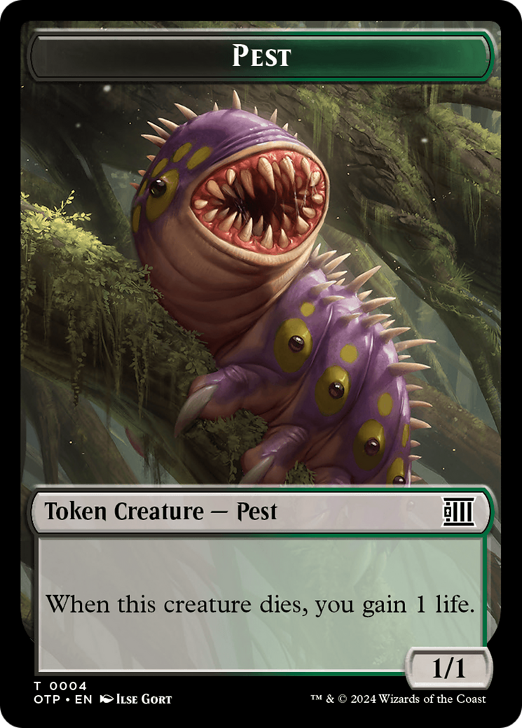 Treasure // Pest Double-Sided Token [Outlaws of Thunder Junction Tokens] | L.A. Mood Comics and Games