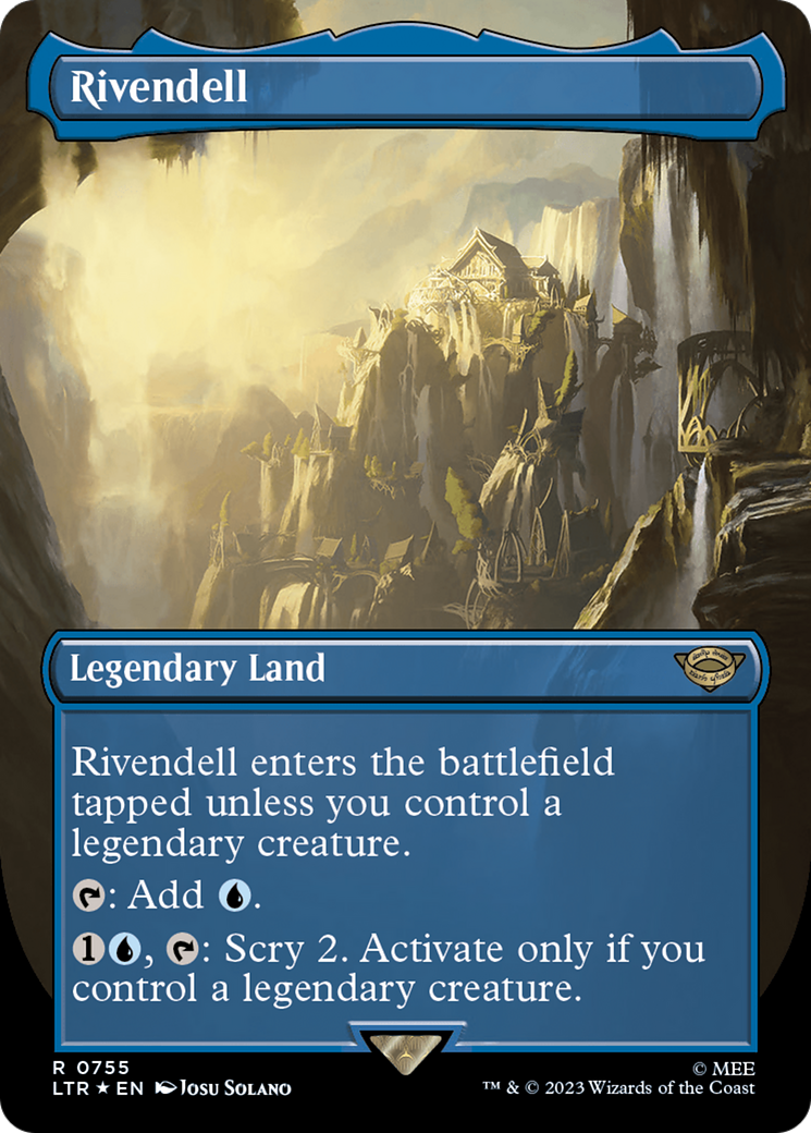 Rivendell (Borderless) (Surge Foil) [The Lord of the Rings: Tales of Middle-Earth] | L.A. Mood Comics and Games