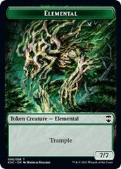 Elemental // Elf Warrior Double-Sided Token [Kaldheim Commander Tokens] | L.A. Mood Comics and Games