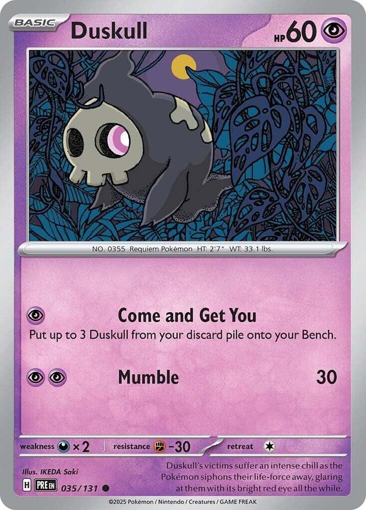 Duskull (035/131) [Scarlet & Violet: Prismatic Evolutions] | L.A. Mood Comics and Games