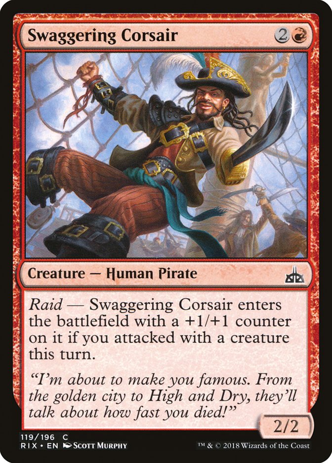 Swaggering Corsair [Rivals of Ixalan] | L.A. Mood Comics and Games