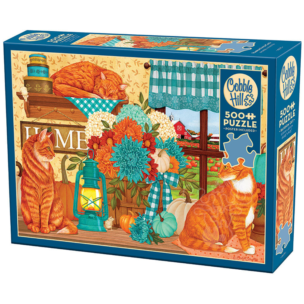 Puzzle 500 Pumpkin Patch Cats | L.A. Mood Comics and Games