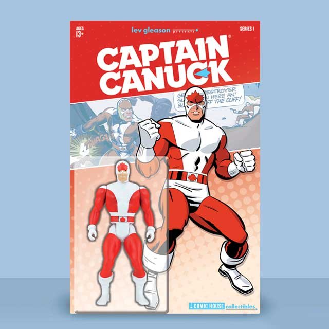 Captain Canuck 4.5" Collectible Figure Signed By Richard Comely | L.A. Mood Comics and Games