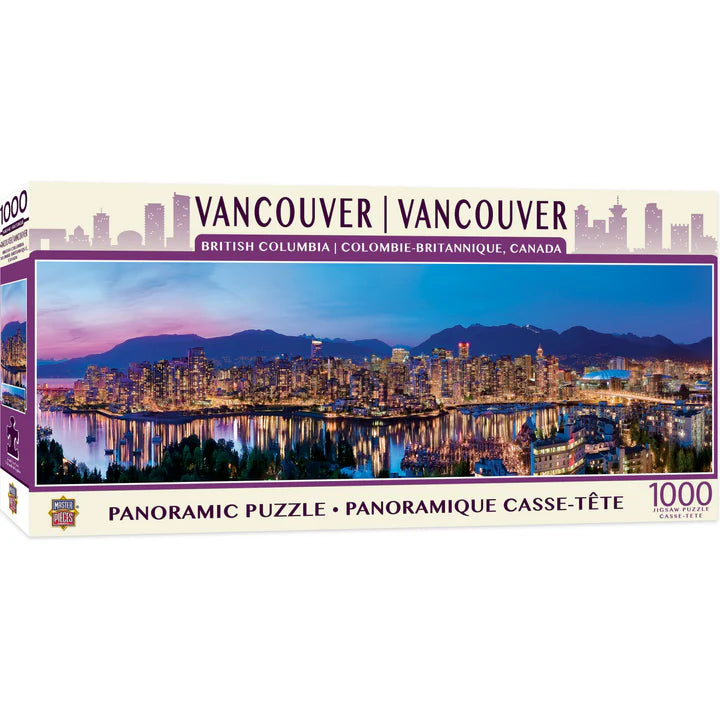 Vancouver BC 1000 Piece Panoramic Jigsaw Puzzle | L.A. Mood Comics and Games