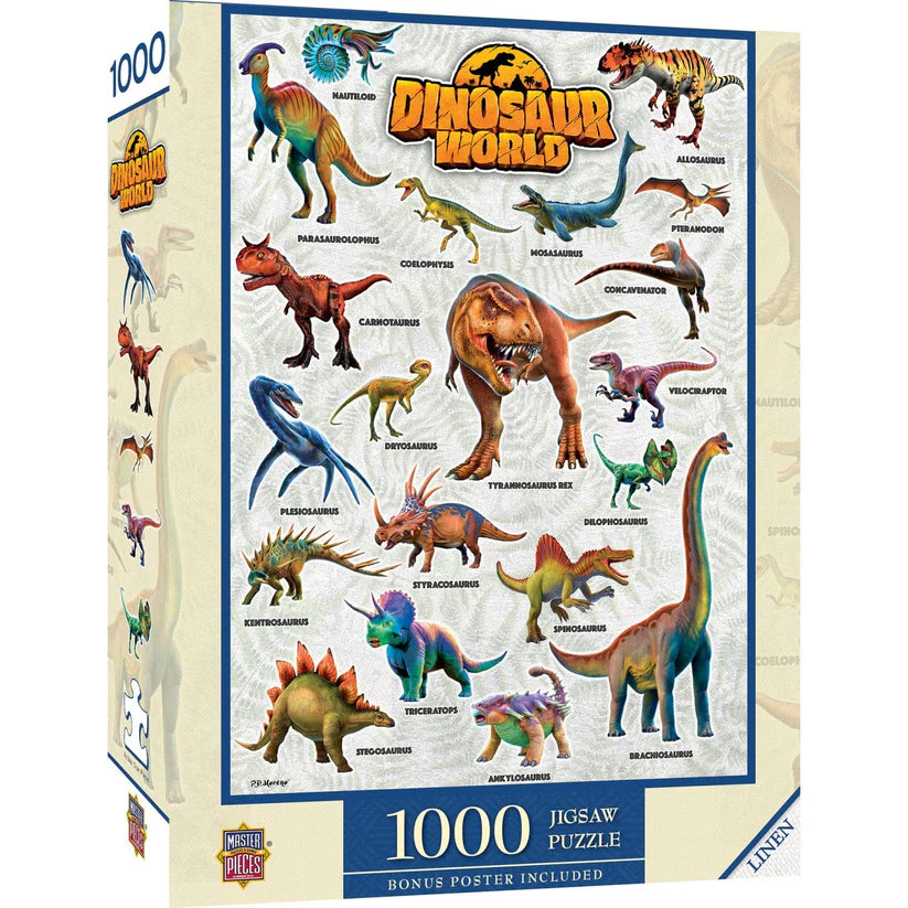 Dinosaur World 1000 Piece Jigsaw Puzzle | L.A. Mood Comics and Games