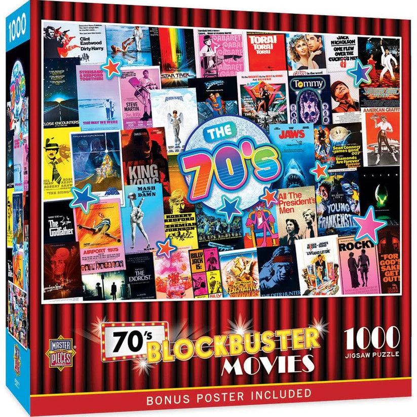 Puzzle 1000pc - 70's Blockbuster Movies | L.A. Mood Comics and Games