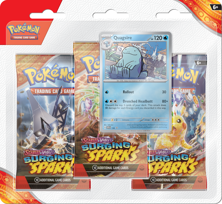 POKEMON SV8 SURGING SPARKS 3PK BLISTER | L.A. Mood Comics and Games