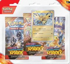 POKEMON SV8 SURGING SPARKS 3PK BLISTER | L.A. Mood Comics and Games