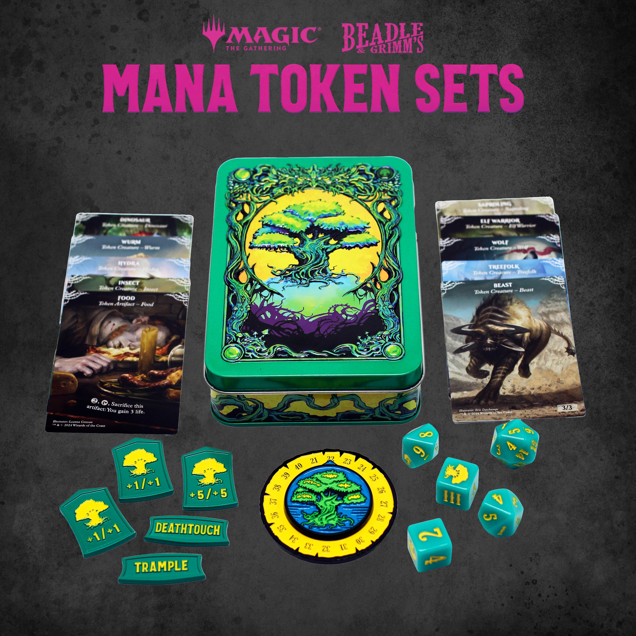 BEADLE & GRIMM'S MTG MANA TOKEN SET GREEN | L.A. Mood Comics and Games