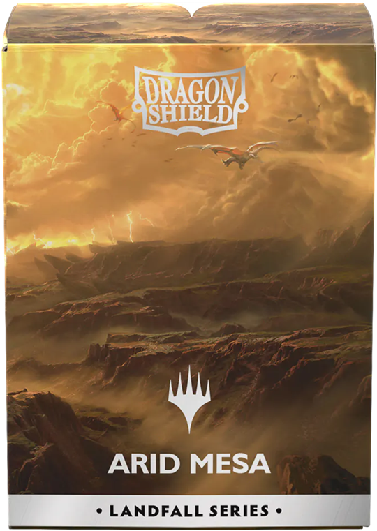 DRAGON SHIEL - DUAL MATTE ART - MAGIC THE GATHERING LANDFALL SERIES ARID MESA | L.A. Mood Comics and Games