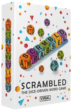 Scrambled - The Dice Driven Word Game | L.A. Mood Comics and Games
