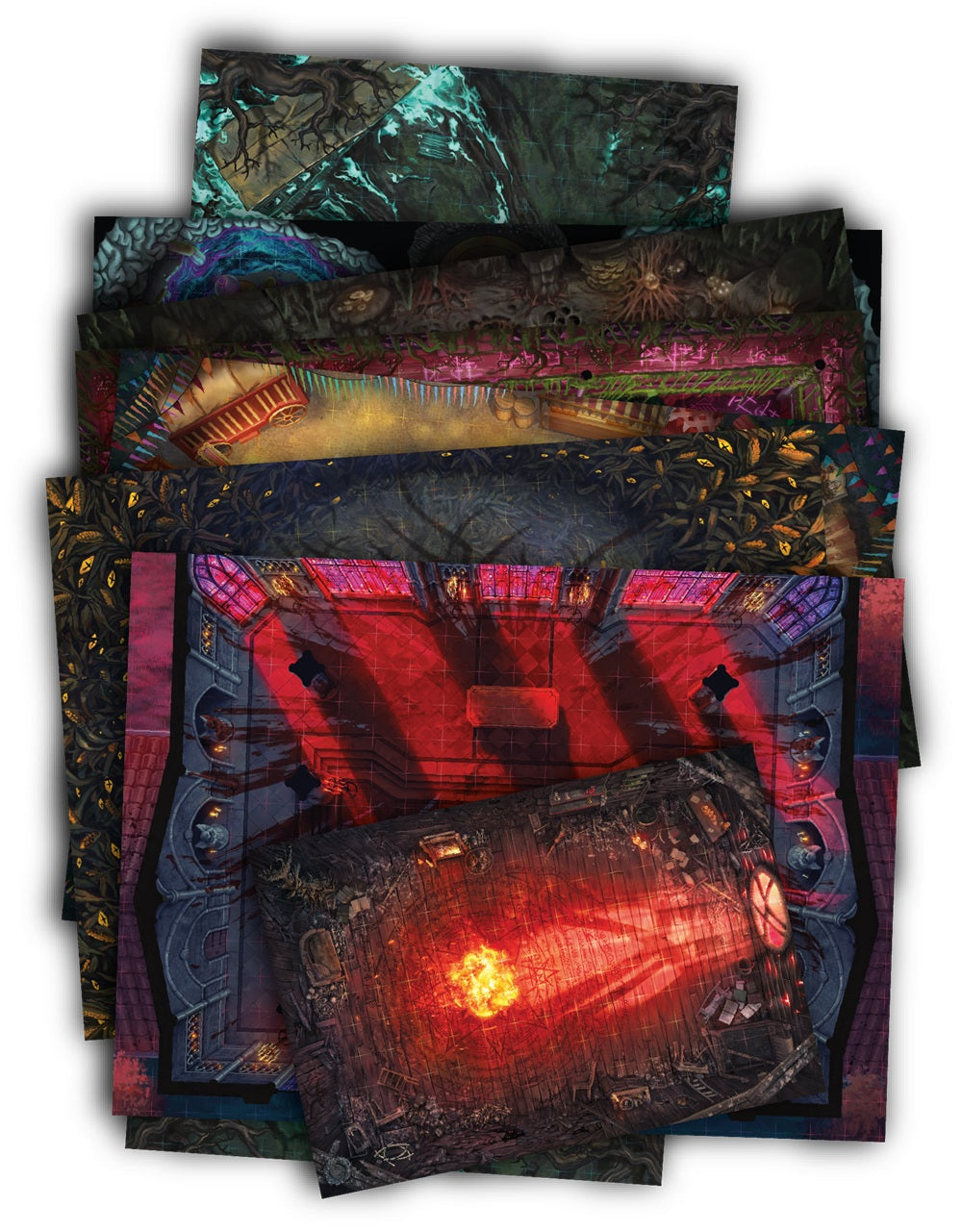 THE CROOKED MOON RPG TACTICAL MAP PACK | L.A. Mood Comics and Games