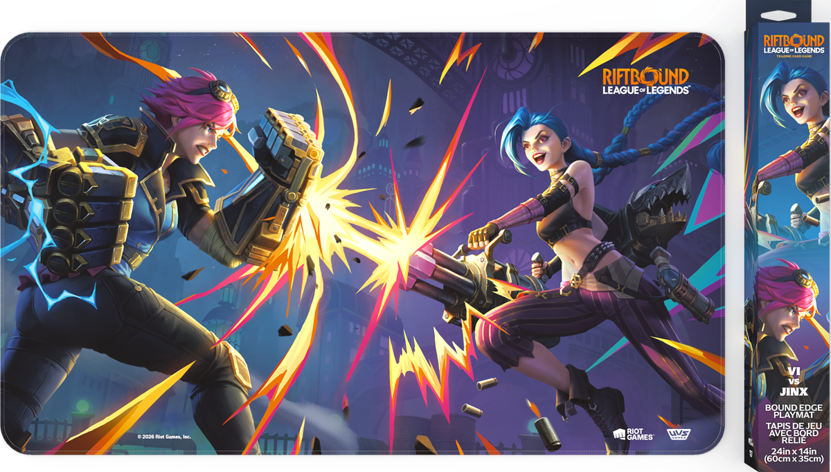 RIFTBOUND LEAGUE OF LEGENDS TCG VENDETTA PLAYMAT: VI VS JINX | L.A. Mood Comics and Games