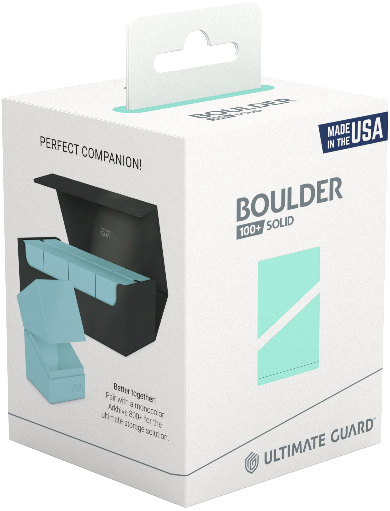 UG DECK CASE BOULDER 100+ PASTEL SOLID MINT GREEN | L.A. Mood Comics and Games