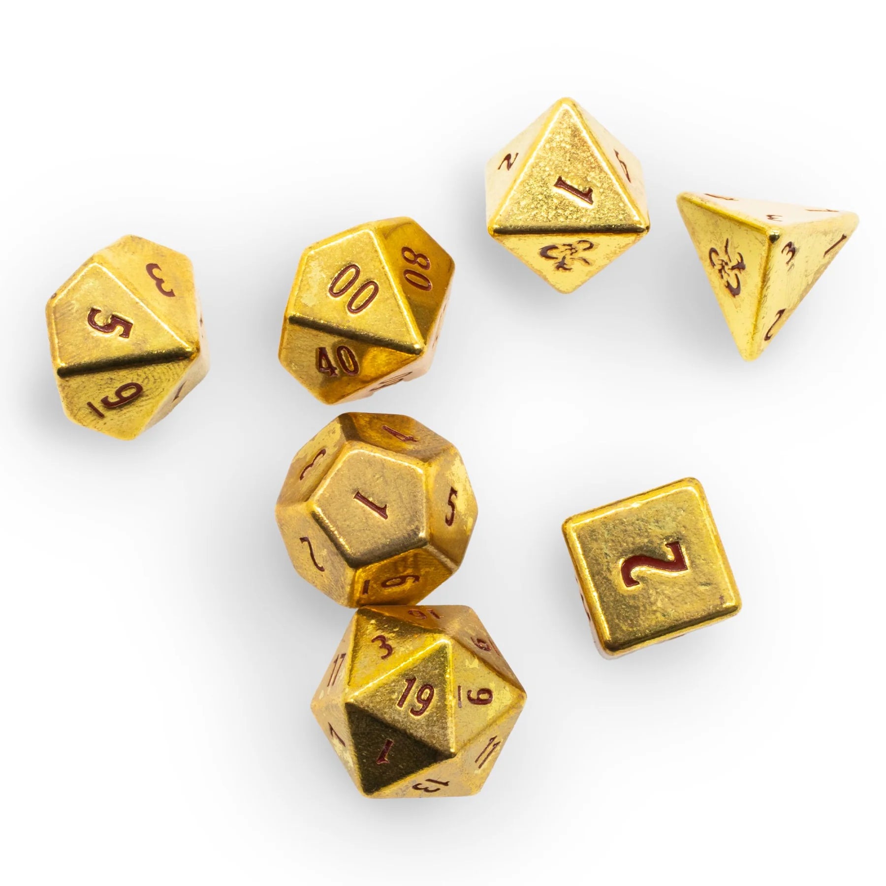 Ultra Pro Dungeons & Dragons 50th Anniversary 7-Piece Set Metal Dice Set | L.A. Mood Comics and Games