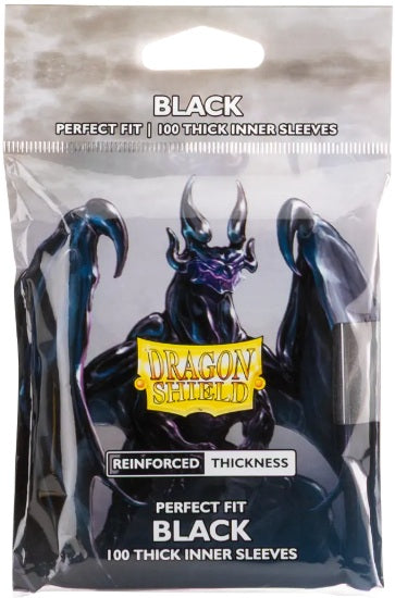 DRAGON SHIELD SLEEVES PERFECT FIT THICK INNER BLACK 100CT | L.A. Mood Comics and Games