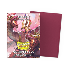 DRAGON SHIELD SLEEVES DUAL MATTE SPECIAL ANNIVERSARY EDITION RED/GOLD 100CT | L.A. Mood Comics and Games