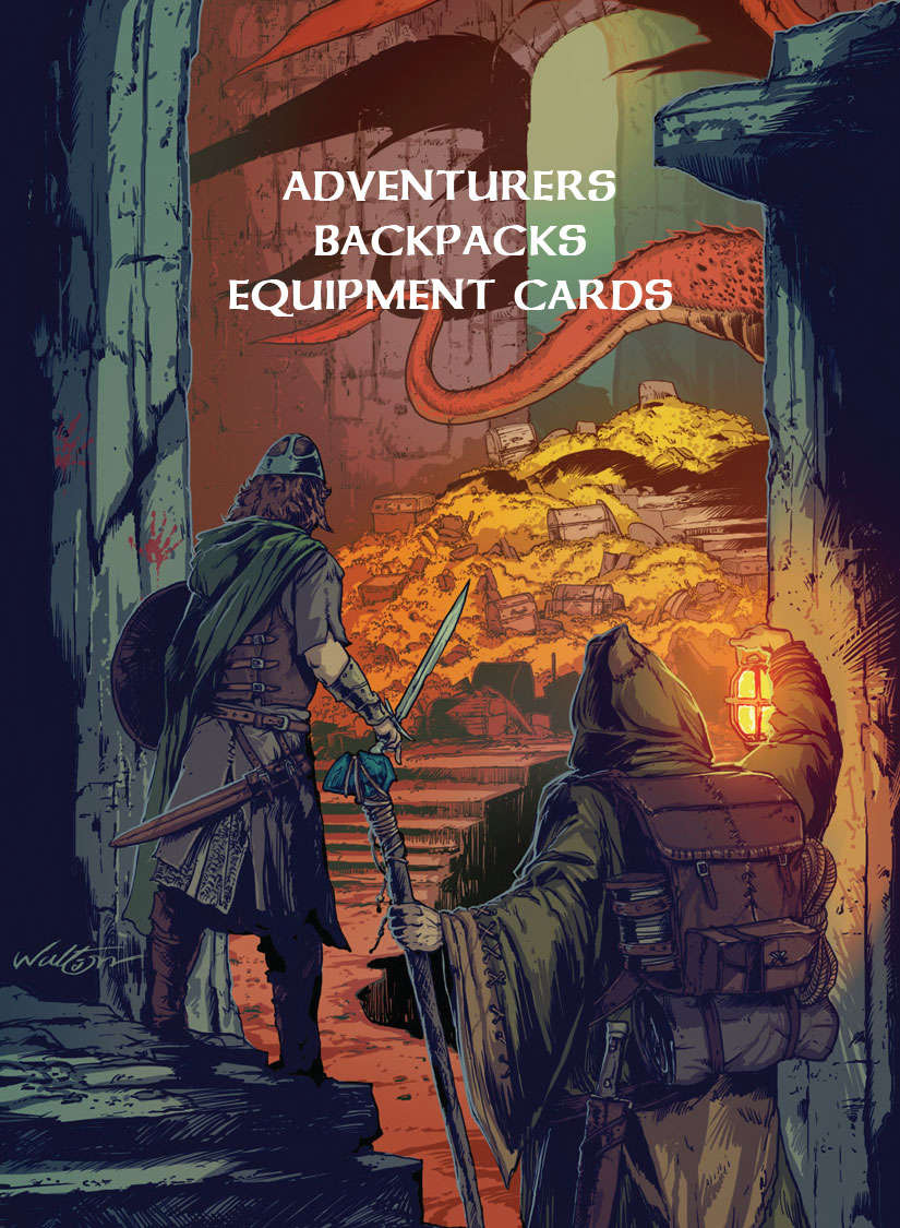ADVENTURERS BACKPACK EQUIPMENT CARD DECK | L.A. Mood Comics and Games