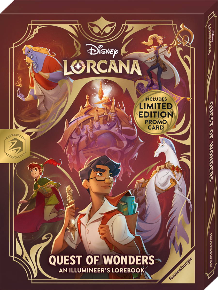DISNEY LORCANA QUEST OF WONDERS AN ILLUMINEER’S LOREBOOK | L.A. Mood Comics and Games