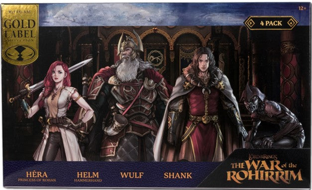 LOTR ROHIRRIM 4PK - HELM (BATTLE ARMOR) & HERA (NO CAPE) & SHANK & WULF (GOLD LABEL) | L.A. Mood Comics and Games