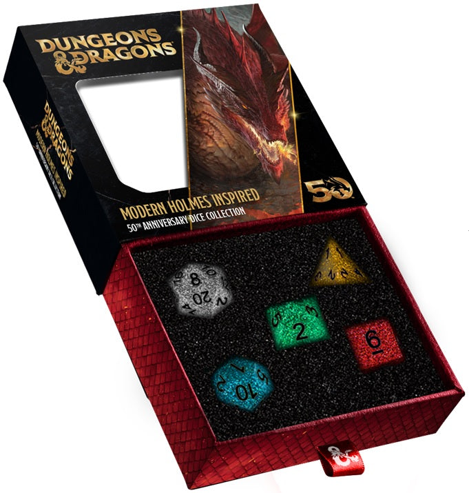 D&D 50th Anniversary Commemorative Dice Set | L.A. Mood Comics and Games