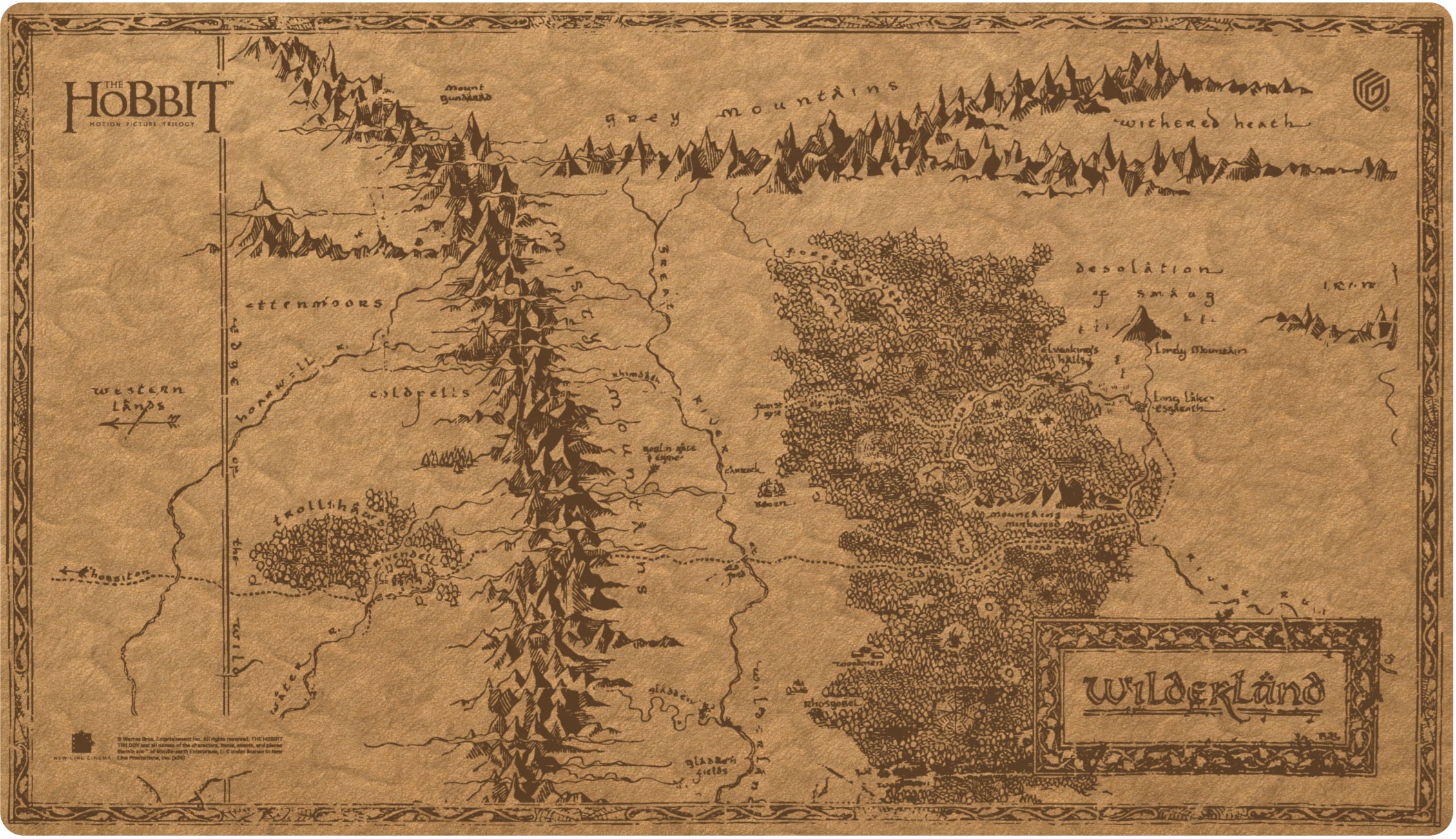 UG PLAYMAT SOPHOSKIN THE HOBBIT MAP - WILDERLAND | L.A. Mood Comics and Games