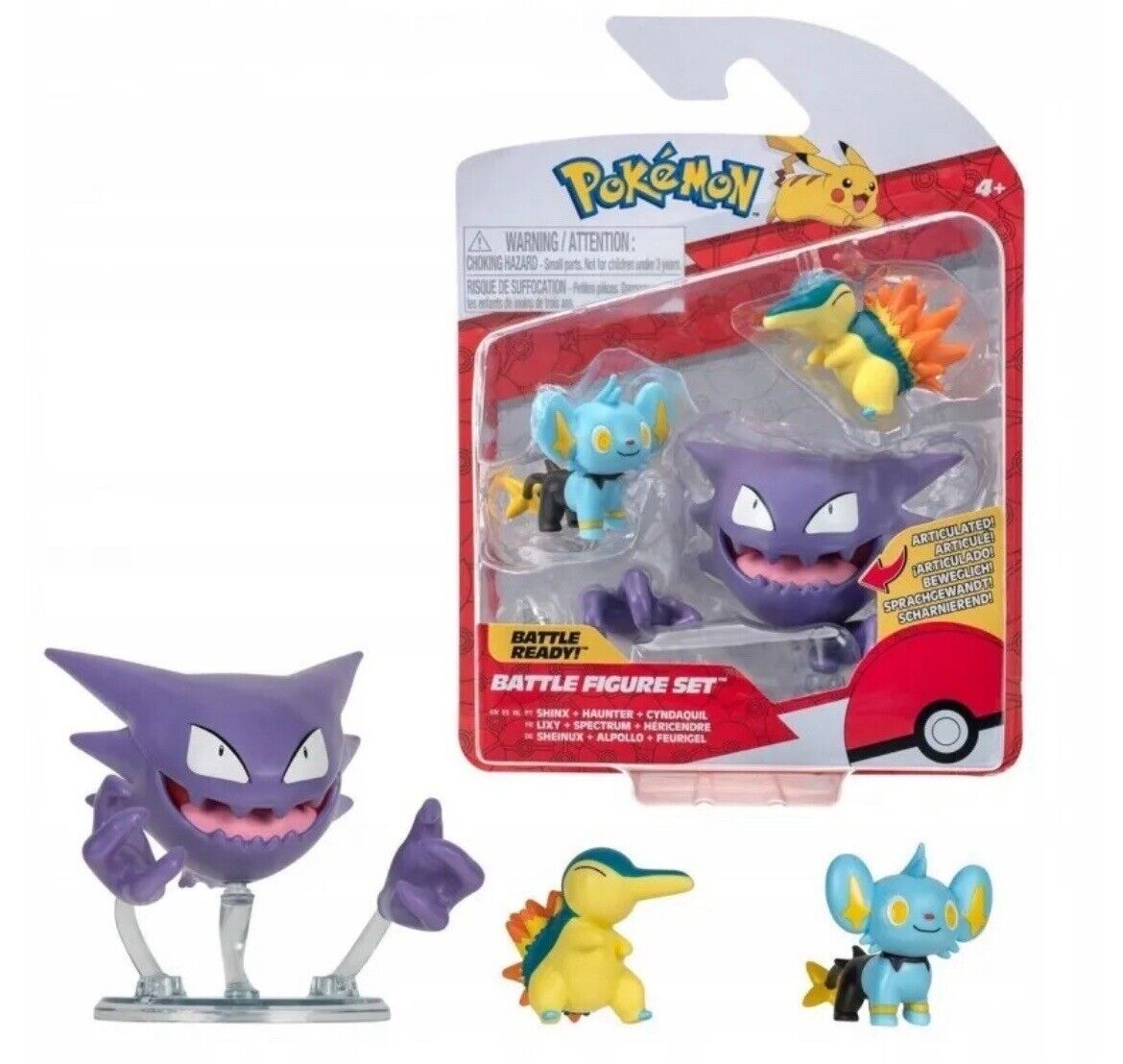 Pokemon Battle Figure 3 Pack - Shinx Haunter Cyndaquil | L.A. Mood Comics and Games