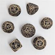 BOUNDLESS GOLD - BRASS DICE SET | L.A. Mood Comics and Games