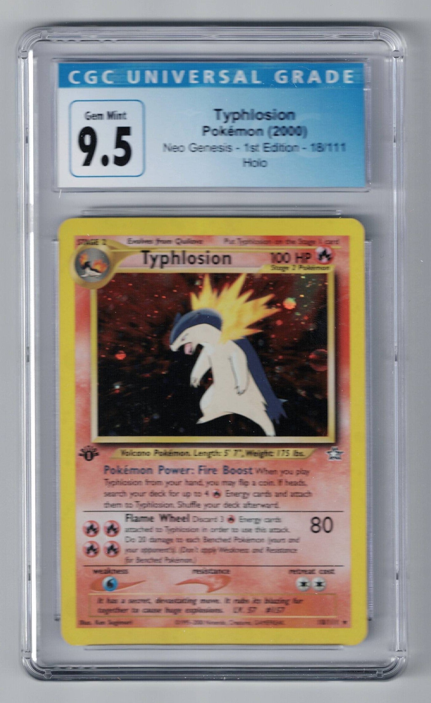 Typhlosion 18/111 1st Edition Neo Genesis CGC 9.5 | L.A. Mood Comics and Games