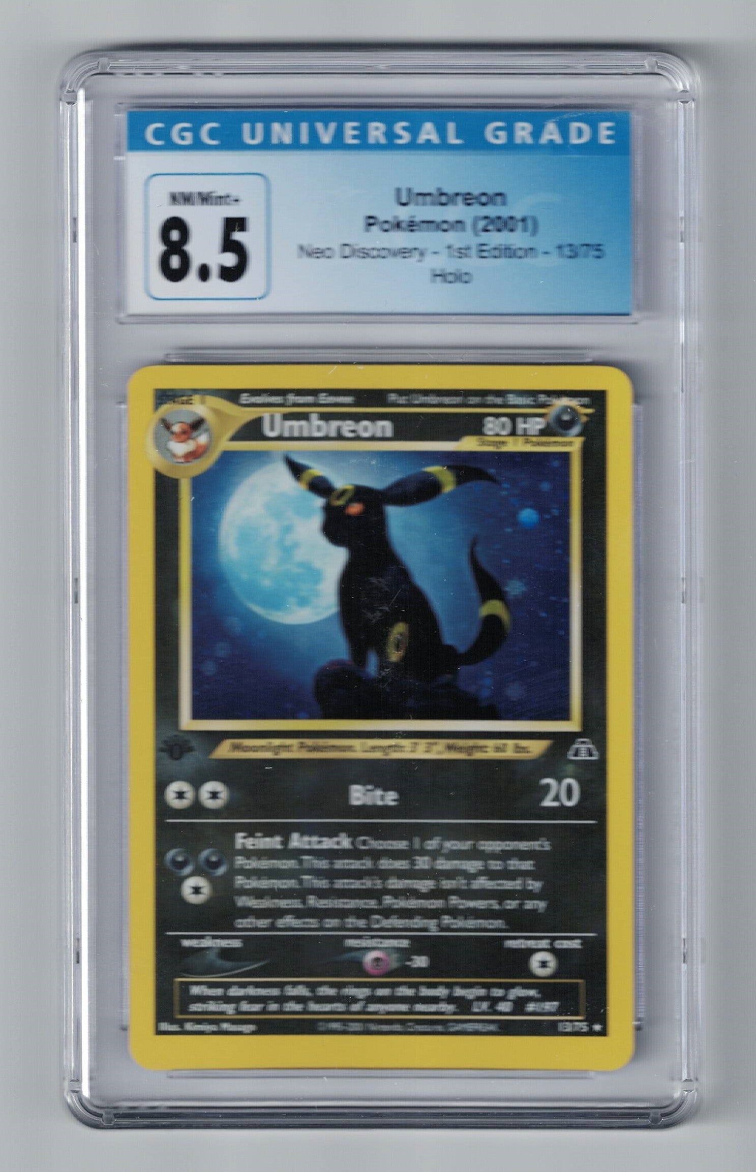 Umbreon 13/75 Neo Discovery 1st Edition CGC 8.5 | L.A. Mood Comics and Games