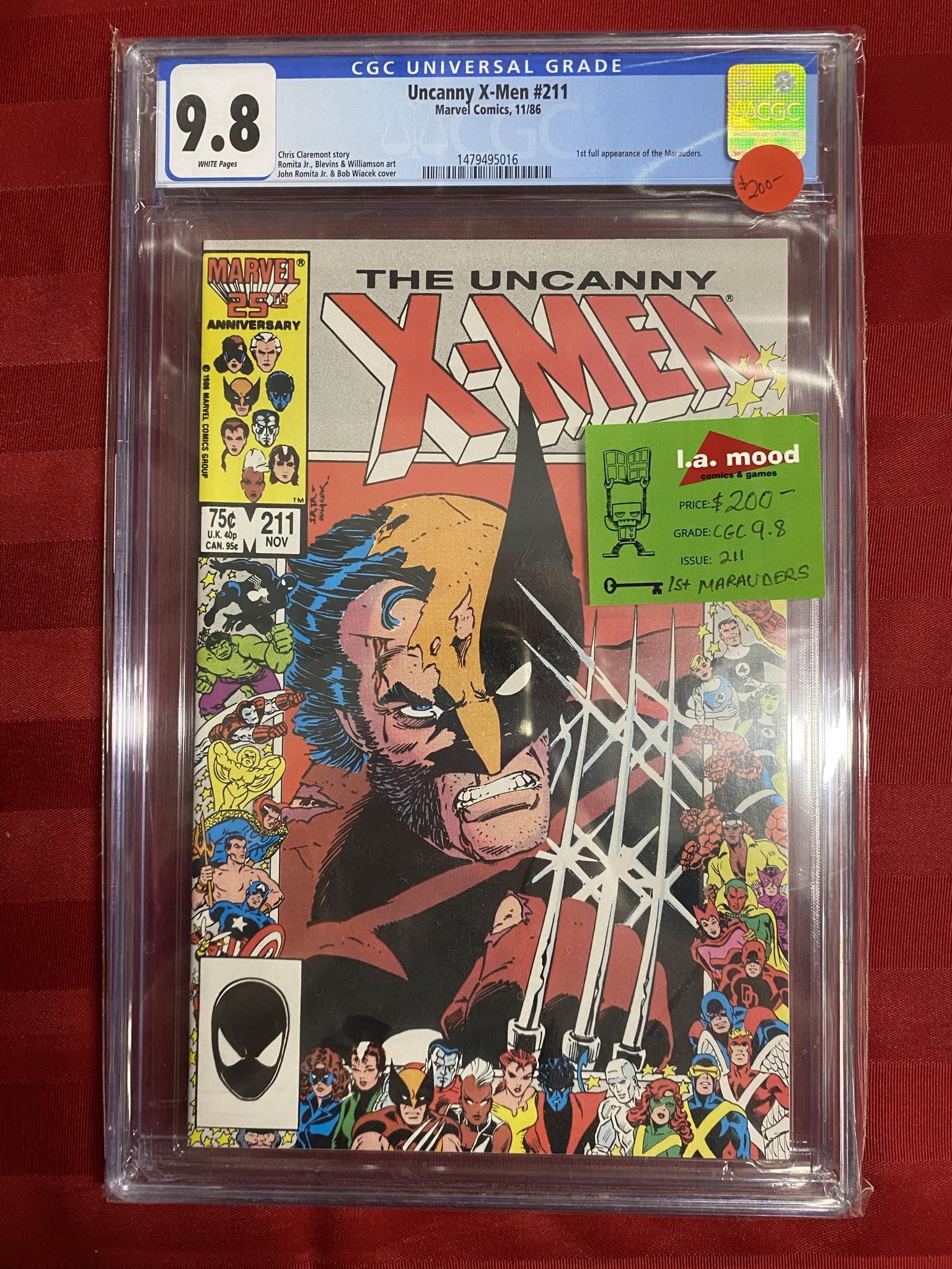 Uncanny X-Men #211 CGC 9.8 | L.A. Mood Comics and Games